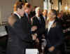 Barack Obama shakes hands with California Governor Arnold Schwarzenegger at the Governors Association meeting at Congress Hall in Philadelphia on December 2, 2008.