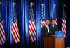 President-elect Barack Obama names New Mexico Governor Bill Richardson as Secretary of Commerce nominee at Chicago press conference on December 3, 2008.