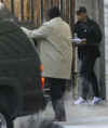 Barack Obama leaves the Chicago gym near his home and enters his motorcade SUV in Chicago on December 5, 2008.