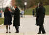 Obama talks with Iraq war veteran and friend in Chicago on Veterans Day, November 11, 2001.