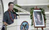 On November 14, 2008 a memorial service is held in Hawaii at the Memorial National Cemetery of the Pacific fior Barack Obama's paternal grandmother Madelyn Dunham who died on November 2, 2008. Hawaii bank CEO Al Landon reads a letter from Barack Obama.