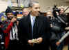 Barack Obama pays cash for his lunch. Obama had lunch in Chicago with his transition advisor Valerie Jarrrett at Manny's Deli in Chicago. Obama's every moment was watched by surprised staff and patrons.