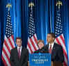 Barack Obama announces his Economic Policy Team at a press conference in Chicago on November 24, 2008.