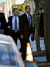 Barack Obama arrives at Chicago church for funeral on November 28, 2008.