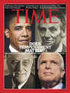 October 20, 2008 issue of Time magazine featuring Barack Obama and Abraham Lincoln on the front cover.