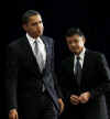 Barack Obama nominates retired General Eric K. Shinseki as Veterans Affairs Secretary at a Chicago press conference on December 7, 2008