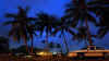 Honolulu police car in front of Barack Obama's vacation compound just before heavy rain and lightning knocked out power to the island of Oahu. Obama's compound was without power for 11 hours.