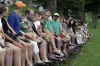 Barack Obama attracts a crowd, watching him from the 18th hole wall at the Mid Pacific Country Club in Kailua, Hawaii on December 29, 2008.