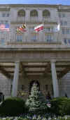 December 31, 2008 photo of the exclusive Hay-Adams Hotel in Washington DC. Barack Obama and his family will move to the hotel across from the White House on January 15, 2009 because the the White House guest house, Blair House, remains booked by the Bush administration.