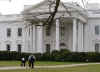 A walkway is installed between the Presidential review stand and the White House in preparation for the inauguration of President Barack Obama on January 20, 2009.