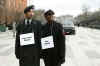 Military personnel are used as stand-ins for Barack and Michelle Obama in a full dress rehearsal of the 56th inauguration.