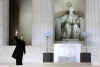 The Official Opening Inaugural Celebration at the Lincoln Memorial on January 18, 2009. Barack and Michelle Obama and Joe and Jill Biden attend an inaugural ceremony and concert at the Lincoln Memorial. Biden and Obama delivered short speeches at the Lincoln Memorial. Obama said Lincoln  is "the man who made this possible." Thousands attend Barack Obama's speech and the star-filled concert.