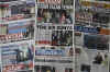 Turkey - Barack Obama's January 20, 2009 presidential inauguration dominates the front page of newspapers at newsstands worldwide.