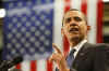 President Barack Obama meets with the CEO of Caterpillar and speaks to the employees of the Caterpillar plant in East Peoria on February 12, 2009.