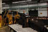 President Barack Obama meets with the CEO of Caterpillar and speaks to the employees of the Caterpillar plant in East Peoria on February 12, 2009.