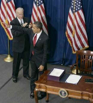 President Barack Obama after signing the $787 billion American Recovery and Investment Plan at the Denver Museum of Nature and Science.