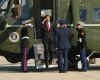 President Barack Obama leaves Marine One enroute to Air Force One for a trip to Denver, Colorado to sign the economic stimulus package.