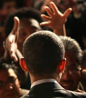 President Barack Obama speaks on his plans to assist struggling homeowners who are facing foreclosure. President Obama spoke at the Dobson High school in Mesa, Arizona on February 18, 2009. Photo of front page of speech (center left photo).