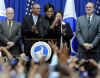 First Lady Michelle Obama meets with Secretary of Transportation Ray LaHood and department staff to thank them for their loyal and continued service to America. The First Lady said much hard work is ahead.