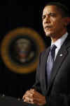 President Obama speaks to lawmakers at the Fiscal Responsibility Summit in the Old Executive Building of the White House.