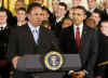 Head Coach Ken Niumatalolo introduces President Obama.