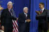 President Obama and Senator Kennedy at the SEED Public Charter School to sign the Edward M. Kennedy Serve America Act.