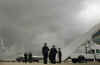 President Obama boards Air Force One.