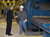 President Barack Obama tours the Trinity Structural Towers Manufacturing Plant in Newton, Iowa on Earth Day, April 22, 2009.