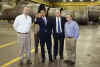 President Barack Obama tours the Trinity Structural Towers Manufacturing Plant in Newton, Iowa on Earth Day, April 22, 2009.