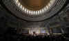 President Barack Obama attends and speaks at the Holocaust Days of Remembrance in the Rotunda of the Capitol.