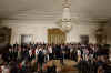 President Barack Obama meets with the NCAA National Football Champion Florida Gators in the East Room of the White House.