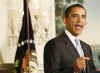 President Barack Obama remarks on higher education in the Diplomatic Reception Room of the White House on April 24, 2009.