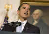 President Barack Obama remarks on higher education in the Diplomatic Reception Room of the White House on April 24, 2009.