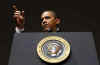 President Barack Obama speaks at an annual science meeting at the National Academy of Sciences in Washington, DC.