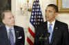 President Barack Obama and Vice President Joe Biden welcome Senator Arlen Specter to the Democratic Party.