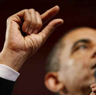 President Barack Obama speaks in a town hall meeting at Fox Senior High School in Arnold, Missouri on April 29, 2009.