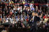 President Barack Obama speaks in a town hall meeting at Fox Senior High School in Arnold, Missouri on April 29, 2009.