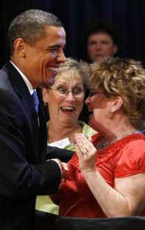 President Barack Obama speaks in a town hall meeting at Fox Senior High School in Arnold, Missouri on April 29, 2009.