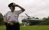 President Barack Obama returns to Washington on Air Force One and on to Marine One on April 29, 2009.