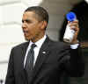 President Obama starts the race with a horn. President Barack Obama hosts the Wounded Warrior Soldier's Ride on the South Lawn of the White House on April 30, 2009.