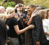 President Barack Obama hosts the Wounded Warrior Soldier's Ride on the South Lawn of the White House on April 30, 2009. After the race President Obama greeted guests and military personnel.