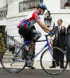 President Barack Obama hosts the Wounded Warrior Soldier's Ride on the South Lawn of the White House on April 30, 2009.