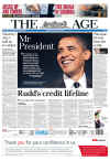 President Barack Obama dominates international newspaper front pages with headlines of Barack Obama's presidential inauguration on January 20, 2009.