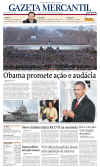 President Barack Obama dominates international newspaper front pages with headlines of Barack Obama's presidential inauguration on January 20, 2009.