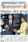 President Barack Obama dominates international newspaper front pages with headlines of Barack Obama's presidential inauguration on January 20, 2009.