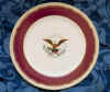 The first course of the Inauguration Luncheon was served on replicas of Lincoln china selected by his wife Mary Todd Lincoln. Click on the image for a larger image.