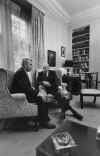 US President Dwight D. Eisenhower meets with Canadian Prime Minister John Diefenbaker in Ottawa, Canada in July 1958.