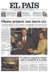 President Barack Obama dominates international newspaper front pages with headlines of Barack Obama's presidential inauguration on January 20, 2009.